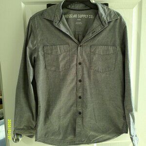 MOSSIMO SUPPLY CO | Long Sleeve Button Down | Light Gray | Medium
